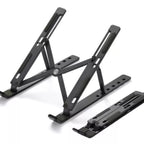 Base Suporte Ergonômico P/ Notebook Tablet Dobrável - Preto/cinza