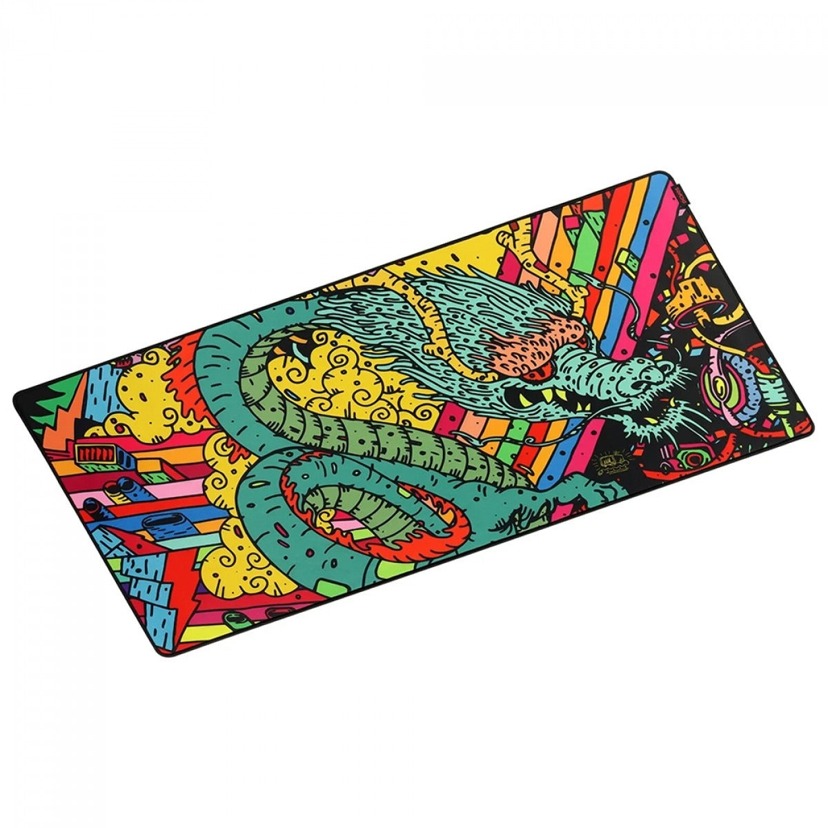 Mousepad Gamer PCYes Dragon Extended, Extra Grande, 900x420mm, PMD90X42