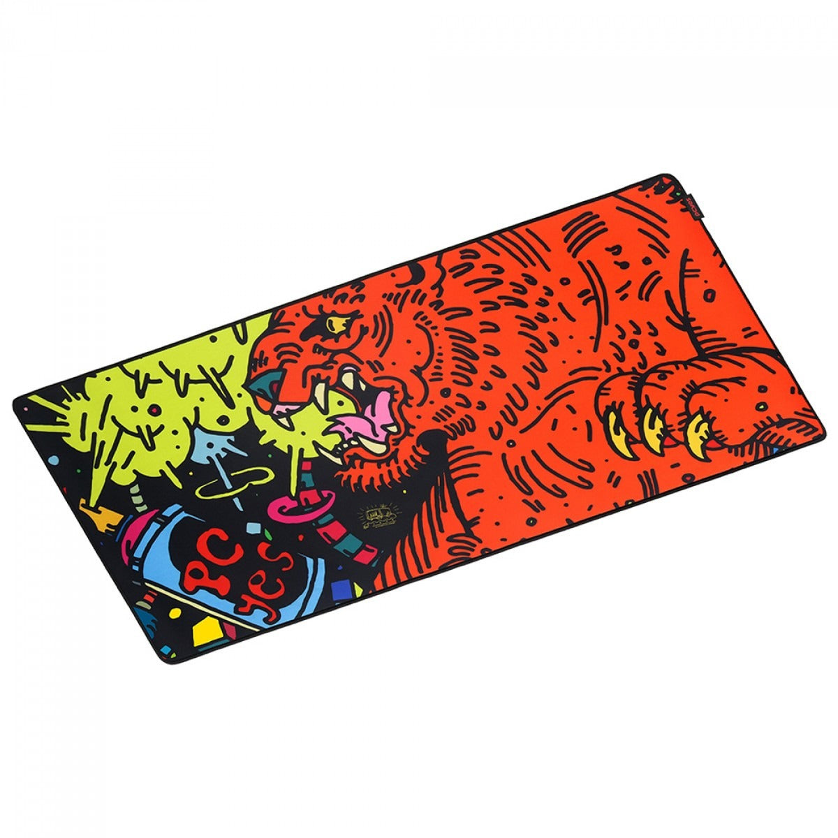 Mousepad Gamer PCYes Tiger Extended, Extra Grande, 900x420mm, PMT90X42