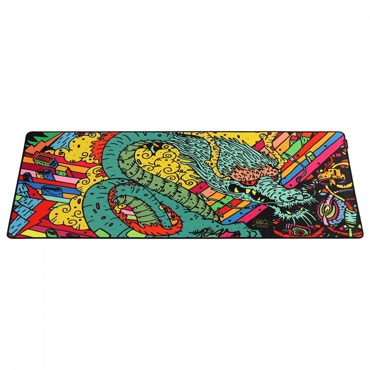 Mousepad Gamer PCYes Dragon Extended, Extra Grande, 900x420mm, PMD90X42