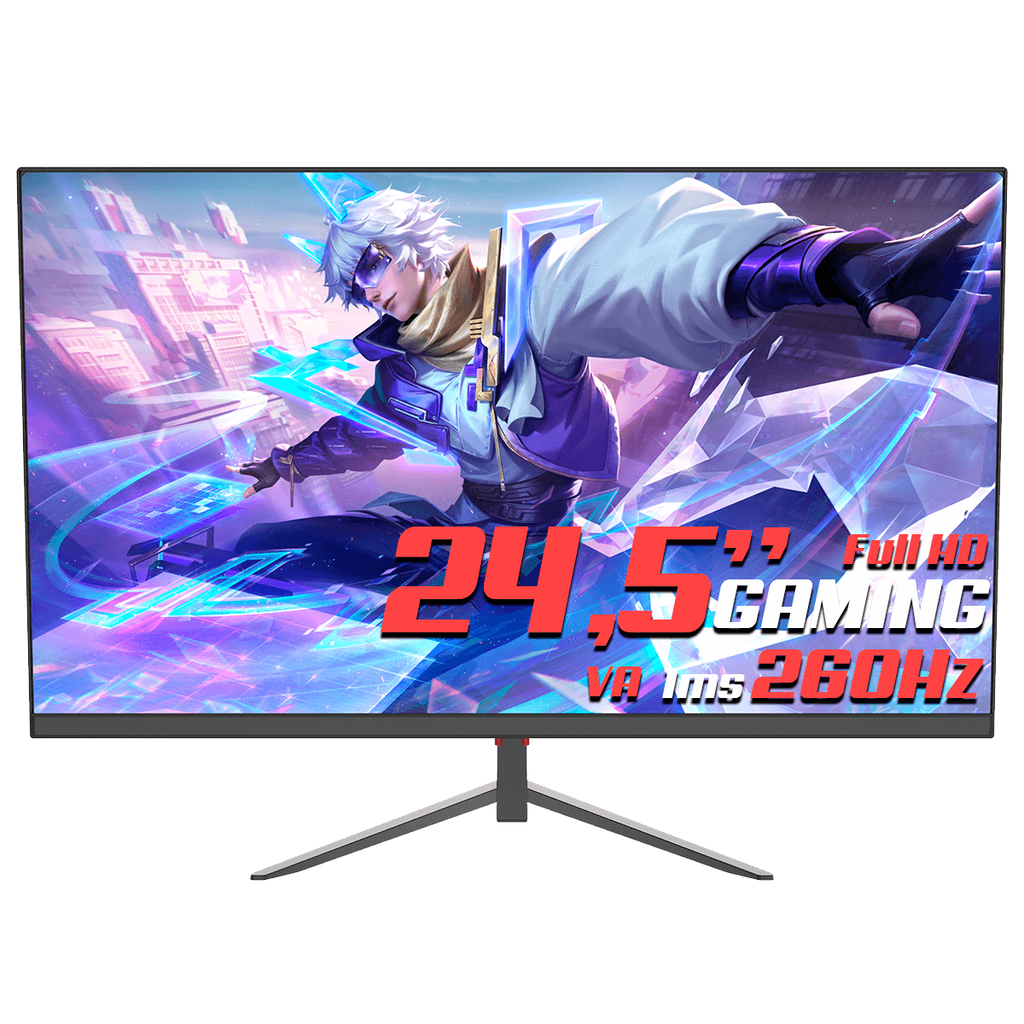Monitor Gamer SuperFrame Precision, 24,5 Pol, Full HD, VA, 1ms, 260Hz, FreeSync/G-Sync, HDMI/DP, Preto, SFPFB-24260-FHD