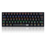 Teclado Gamer Mecânico Redragon Lakshmi, Rainbow, Switch Blue, ABNT2, 60%, Black, K606R
