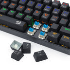 Teclado Gamer Mecânico Redragon Lakshmi, Rainbow, Switch Blue, ABNT2, 60%, Black, K606R